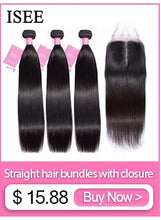 Load image into Gallery viewer, ISEE HAIR Straight Lace Front Wig Remy 360 Lace Frontal Wig