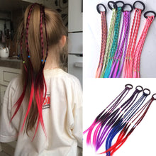 Load image into Gallery viewer, 2020 New Cute Girls Elastic Hair Rope Rubber Bands Braides Hair Accessories Wig Ponytail Hair Ring Kids
