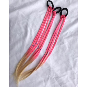 2020 New Cute Girls Elastic Hair Rope Rubber Bands Braides Hair Accessories Wig Ponytail Hair Ring Kids