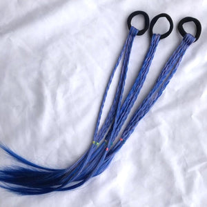 2020 New Cute Girls Elastic Hair Rope Rubber Bands Braides Hair Accessories Wig Ponytail Hair Ring Kids