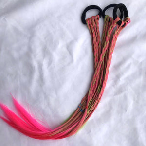 2020 New Cute Girls Elastic Hair Rope Rubber Bands Braides Hair Accessories Wig Ponytail Hair Ring Kids