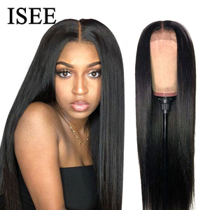 ISEE HAIR Straight Lace Front Wig Remy 360 Lace Frontal Wig